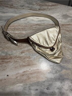 HARK DESIGNS | Gold and bronze Leather Belt Bag - Women Accessories